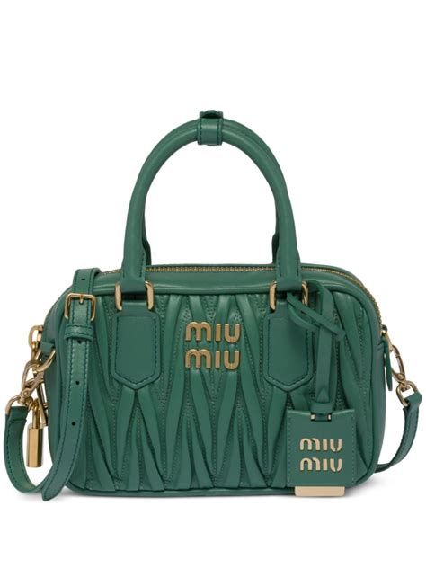 miu miu matelassé leather pouch|farfetch michael miu.